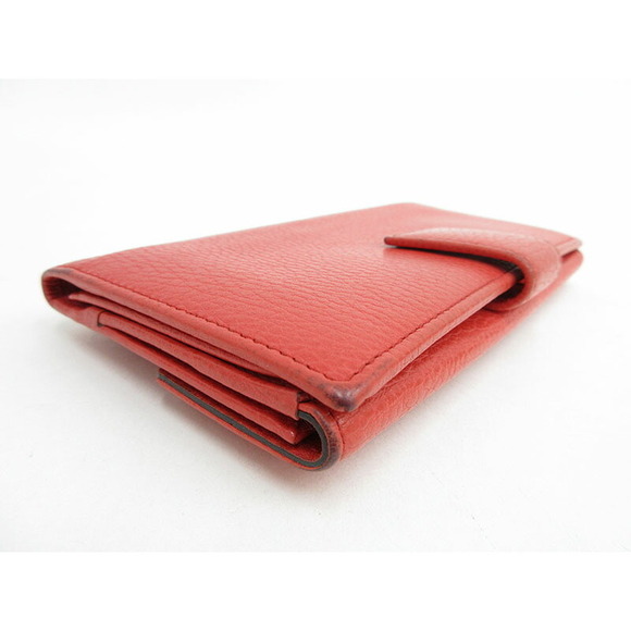 Gucci Double Hook Long Wallet Red Leather - Picture 5 of 13